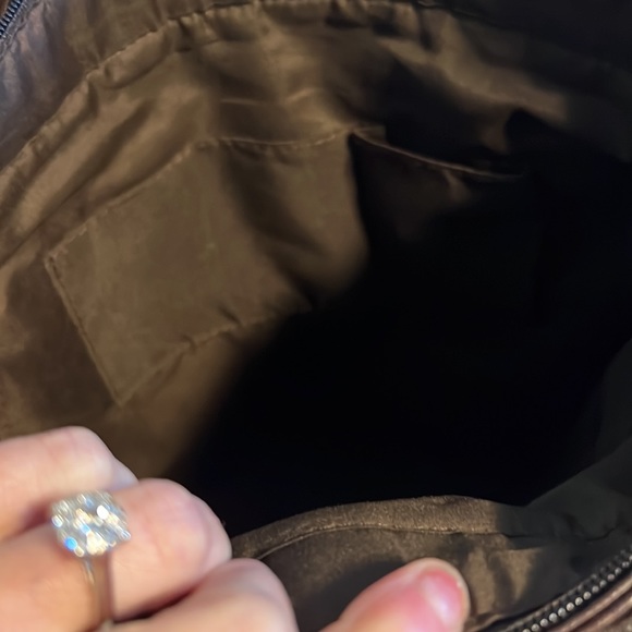 Leather Treska boho purse with cowhide front excellent condition! Snap and - Picture 13 of 13